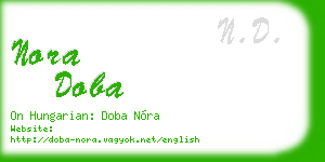 nora doba business card