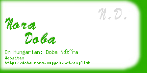 nora doba business card